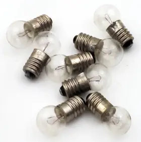145198 Sanyo Lot Of 8 Ibm 6 Volt Watt Miniature Screw Base Lamps