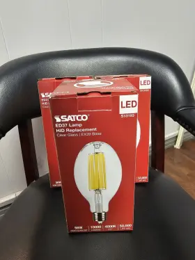 Satco S13193 Led Ed37 Hid Replacement Lamp Clear Glass Ex39 56w 10000 Lumens