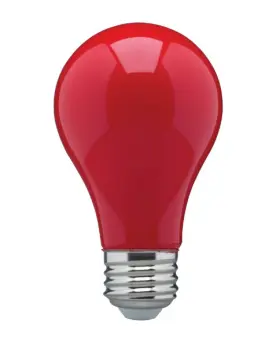 S14984 Satco 8w Led A19 Ceramic Red Bulb Medium E26 Base 120v Dimmable 6-pack