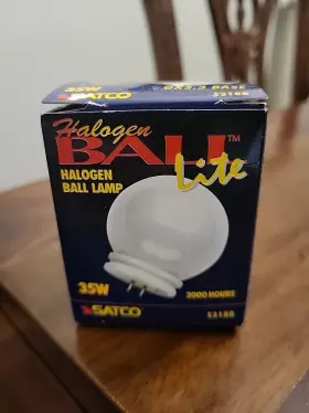 S3188 Satco Halogen Ball Lite 35w Replacement Bulb 2000 Hours