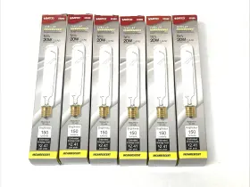 Satco S3280 Tubular Incandescent Clear Light Bulb T6.5 20w Lot Of 6
