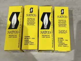 S3284 Satco - 4 Pieces 60 Watt 120v Clear Torpedo Candelabra Small Base