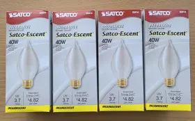 40c15 Satco S3414 4x Decorative Escent Light Bulb 40w 120v E26 Satin