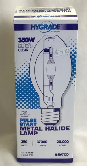 Ms350 Satco S5825 350w Ed28 Metal Halide Lamp Clear Mogul Base 37 000 Lumens Hygrade Ms350 Satco S5825 350w Ed28 Metal Halide Lamp Clear Mogul Base 37 000 Lumens Hygrade
