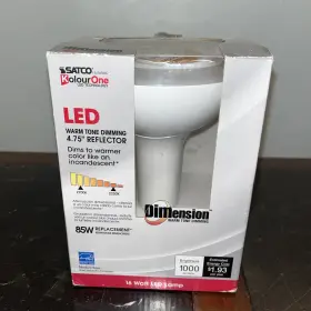 S9101 Satco Kolour One Led Warm Tone Dimming 4.75 Inch Reflector New Open Box