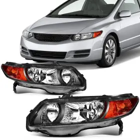 160102-551 Scitoo Headlights For Honda Civic 2 Door Coupe 2006-2011 Headlamps Black Hous 160102-551 Scitoo Headlights For Honda Civic 2 Door Coupe 2006-2011 Headlamps Black Hous