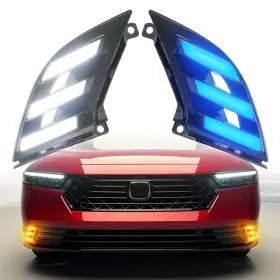 Sdtssyve 23accord-fog Led Front Bumper Light Drl Sequential Turn Signal Fog Lights For Honda Accord