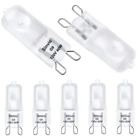 Qs420-40w Sinvic G9 40w Dimmable Halogen Bulbs 2800k Warm White Frosted T4 Base