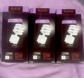 Gu24 Sleek Lighting 682821118777 3 - 13 Watt 50w Replacement Cfl Base 2 Prong Light Bulbs