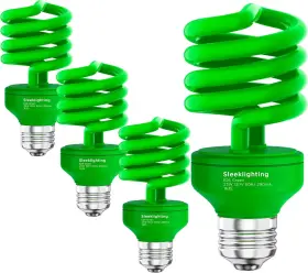 39693 Sleeklighting 23 Watt T2 Green Light Spiral Cfl Bulb - Ul 39693 Sleeklighting 23 Watt T2 Green Light Spiral Cfl Bulb - Ul
