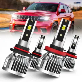 Jgc-q39005 Spbrtbub Jgc-q39005/h11 Led Headlight Bulbs Compatible With 2011-2016 Jeep Grand Cherokee Head