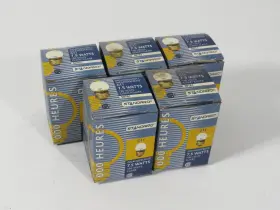7.5g11 Standard 7.5g11/cl/1m/130v/std Clear Incandescent Bulb 7.5w 130v Lot Of 5 New 7.5g11 Standard 7.5g11/cl/1m/130v/std Clear Incandescent Bulb 7.5w 130v Lot Of 5 New