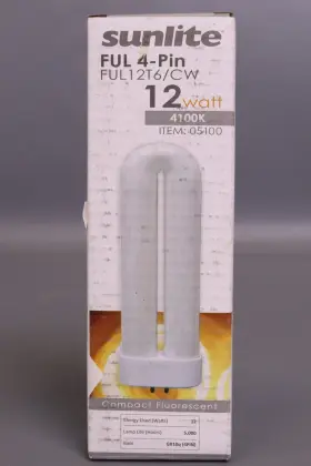 Gx10q Sunlite 653703051000 Pack Of 5 8 W Ful 4pin Single Ushaped Twin Tube Plugin Black