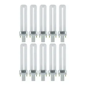 Sunlite 653703405018 Pack Of 10 7w Pl 2pin Single Ushaped Twin Tube G23 Plugin 4100k Cool