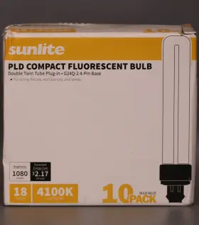 G24q-2 Sunlite 653703405476 18 Watt Pld 4-pin Double U-shaped Twin Tube Base 10 Pack