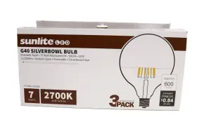 2700 Sunlite 653703416052 Led G40 Silverbowl Bulb 7 Watts K Soft White 3 Pack Missing 1