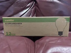 Sunlite 653703416151 41615 Incandescent Appliance A15 Light Bulb 15 Watts 70 Lumens 12 Count
