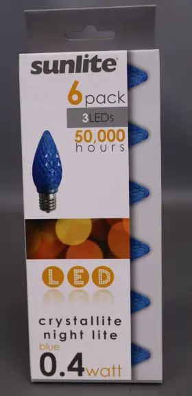Sunlite 653703807058 0.4w 120v E17 Led Blue Light Bulb - 6 Of Pack
