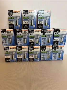 Nfl25dl Sylvania 046135161346 Lot Of 13 Double Life Halogen Flood 50w Replacement 39par30/hal