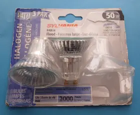 Gu10fl Sylvania 046135590672 50w 120v Gu10 Halogen Flood 2000 Hours Par16/hal/gu10fl/bl