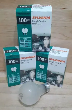 1260lum Sylvania 100a/rs/2/rp 3 2pks 100watt Rough Service Frosted Interior Bulb 120v Save 1260lum Sylvania 100a/rs/2/rp 3 2pks 100watt Rough Service Frosted Interior Bulb 120v Save