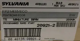 20921 Sylvania Box Of 40 Pieces Fp21/835/eco Pentron 21w 3500k Straight T5 Tube 20921 Sylvania Box Of 40 Pieces Fp21/835/eco Pentron 21w 3500k Straight T5 Tube