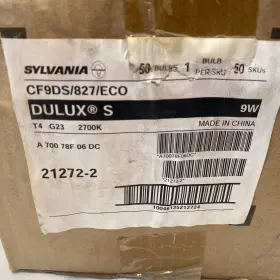 Cf9ds Sylvania 21272 New 50 / Cf9ds/827/eco Dulux S 9w Base Culot G23 Factory Box