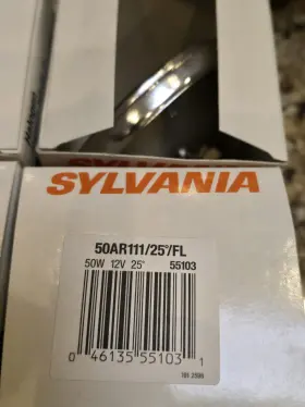 50ar111 Sylvania 55103 4 X Oem 50ar111/25/fl 50w 12v 25 Degree Reflector Flood Lamp G53 #3