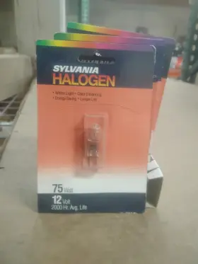 58665 Sylvania 75w 12v T4 2-pin Clear Single Ended Quartz Halogen Bulbs New