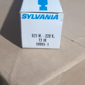59905-1 Sylvania 625w 220v T3 Ir Quartz Infrared Specialty Lighting Lamp Bulb