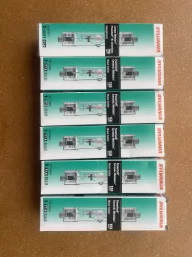 Sylvania 64973 6pc Mc150t7.5/de/830 150w T7.5 Rx7s Powerball Metalarc Bulbs