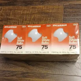 Fb-2a19-10967-a Sylvania Soft White Bulbs 75 Watts 12-pack Brand New In Package
