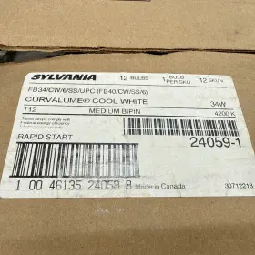 Fb34 Sylvania Fb40/cw/ss/6 Curvalume Fb34/cw/ss/upc 34w Rapid Start Case Of 7