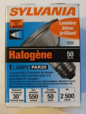 N93809 Sylvania Halo Flood Par 20 Capstylite 50w 550 Llumens Life 2500 Hours Nib #3