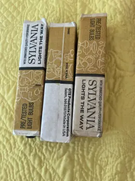 T1048ic Sylvania Lot Of 3 Frosted Tubular Light Bulb 120 Volts 40 Watts