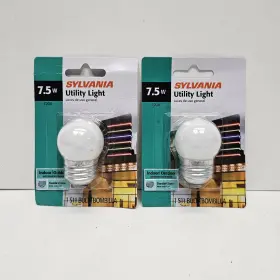X30152 Sylvania 2 Pcs Utility Light 7.5w 120v S11 Bulbs. 7.5s/ce/bl/1