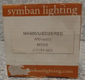 J17194-003 Symban Lighting Mh400/u/ed28/red Mh400/u/ed28 /red Metal Halide Lamp 400 Watts M59/e J17194-003 Symban Lighting Mh400/u/ed28/red Mh400/u/ed28 /red Metal Halide Lamp 400 Watts M59/e