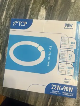 32022 Tcp T9 Circline 22w Compact Fluorescent Light Bulb 1400 Lumens Mpn