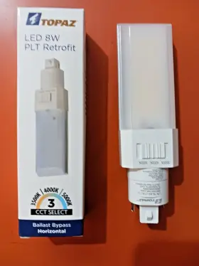 Topaz Lighting Lpltb-8w-ctsc-h Led 8w Plt Retrofit Lamp 2-pin G24d Sold 10 Per Carton
