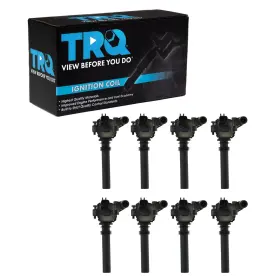 Trq Ica61431 Ignition Coil Set 8 Piece Compatible With Chrysler 300 Dodge Ram Jeep 03-05