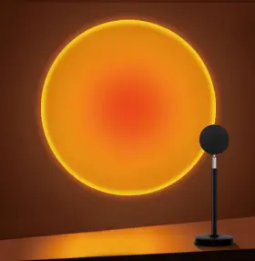 Tsrarey 616833295867 Sunset Lamp Projector 180 Degree Rotation Sun Projection Light Led Red