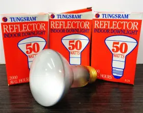 Cg201tngc Tungsram 50w R2 3-pack E26 Reflector Indoor Downlight Bulb New Old Stock