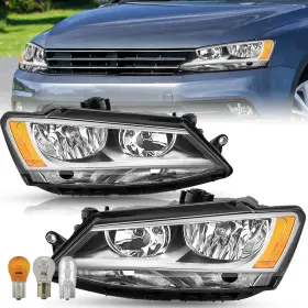 Tusdar 750743823007 Headlight Assembly Fit For 2011-2018 Volkswagen Jetta Mk6 Replacement Oe Headlam