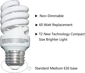 Unitedlux 603335779117 13 Watt Cfl Light Bulb 60 Soft White 2 Count Pack Of 1 #3