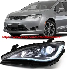 68370845aa Vincar Halogen Headlights Assembly Compatible With Chrysler Paci Headlight 2017 2018 2019 2020 Pacifica