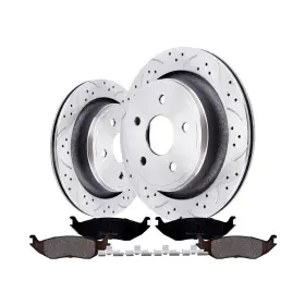 Vipcar Vc-brp18010 Rear Brake Pads And Rotors Kit Compatible With Dodge Ram 1500 Pickup 2005-201
