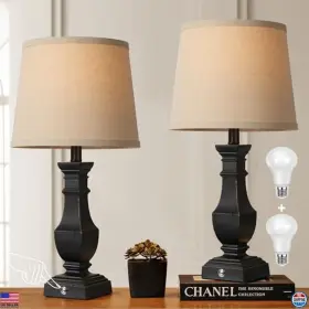 Visit The Rottogoon Store Str-dl-0201 Rustic Farmhouse Dimmable Touch-control Table Lamps - Set Of 2 22 Inch