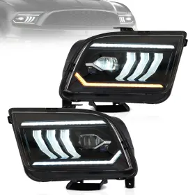 Vland Yk-000065 Headlights Compatible With Ford Mustang 2005-2009 Not For Shelby Gt500