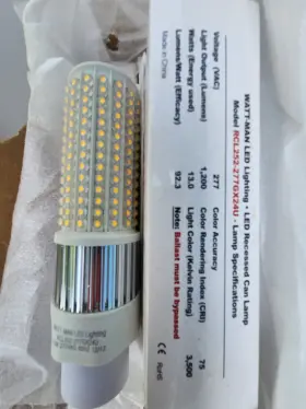 Rcl252-277gx24u Watt Man Rcl252-277 10 Pack Watt-man Led Lighting 4pin 3500k