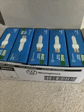 Westinghouse 030721062537 10 Xenon Krypton Light Bulb 20w 120v E12 Candelabra Base Frosted